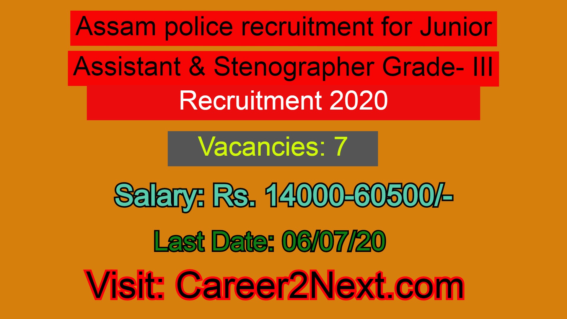 Assam police 梁朝伟把汤唯的奶摸硬了 for Junior Assistant & 梁朝伟把汤唯的奶摸硬了 Grade- III