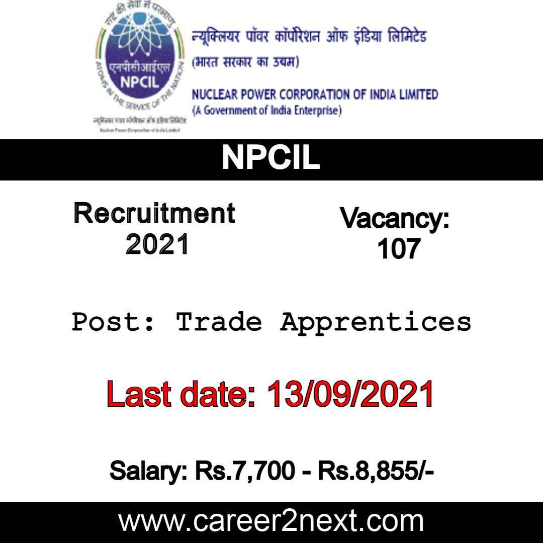 NPCIL Trade Apprentices 2021 Image