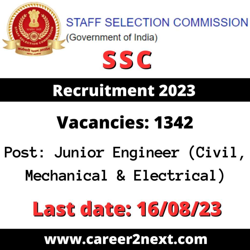 SSC Junior Engineer 大山里疯狂伦交 2023